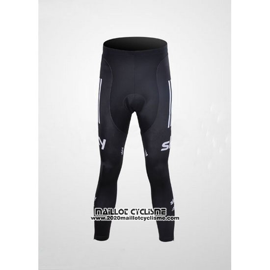 2012 Maillot Ciclismo Sky Noir et Azur Manches Longues et Cuissard